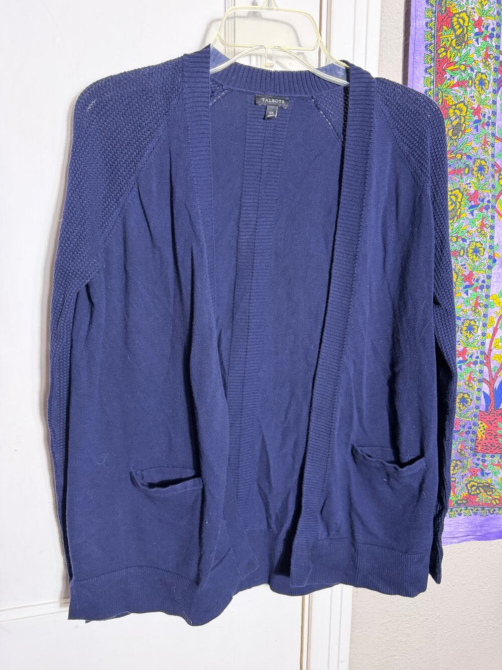 Talbots Navy Open Front Cardigan - XS